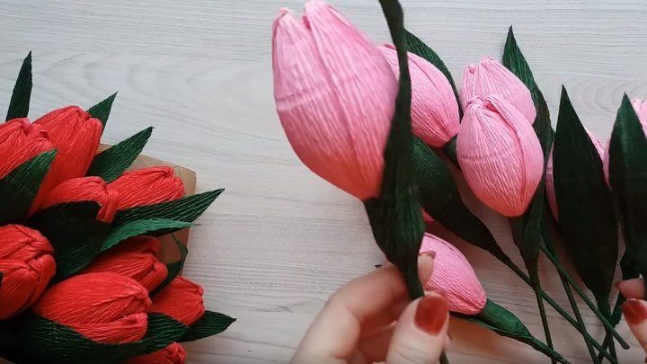Букет тюльпанов из конфет